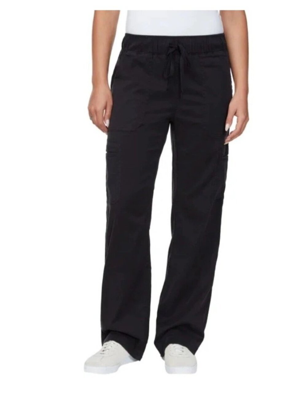 NWT Buffalo David Bitton Women's XL Black Tencel Pull-On Cargo Pants B0888